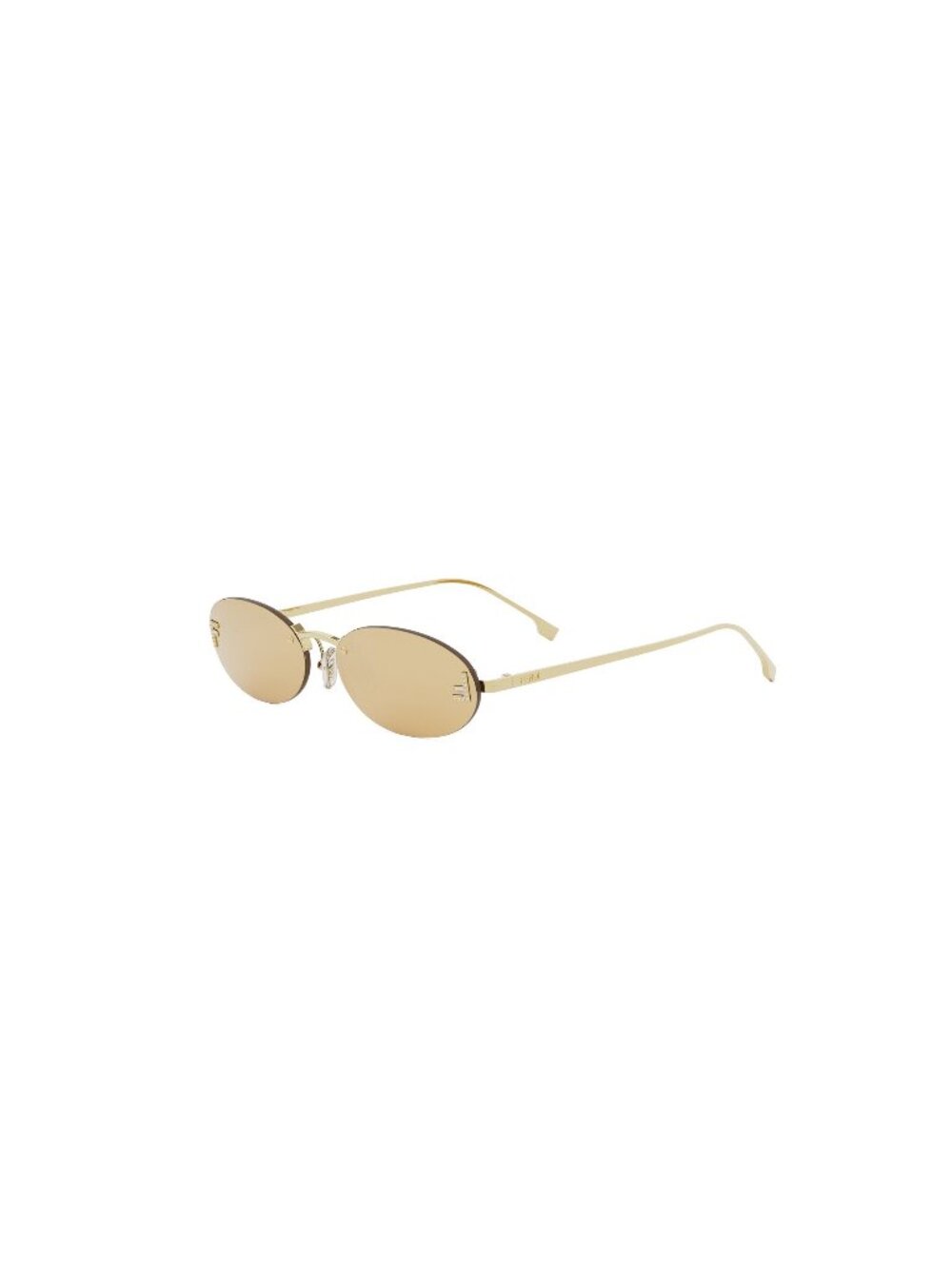New FENDI Women's Sunglasses Metal Frame FIRST CRYSTAL FE4075US 30L 54 Gold Oval